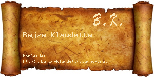 Bajza Klaudetta névjegykártya